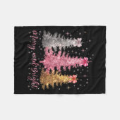 Couverture Polaire Merry And Bright Santa Christmas Tree Lights Pajam (Devant (Horizontal))