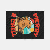 Couverture Polaire Merry And Chill Capybara _ Funny Cute Capybara San (Devant (Horizontal))