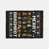 Couverture Polaire Merry Brainrot Ugly Christmas Sweater Funny Italia (Devant (Horizontal))