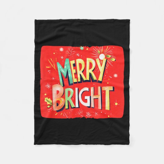 Couverture Polaire Merry Bright Magic For Holiday Cheer (Devant)