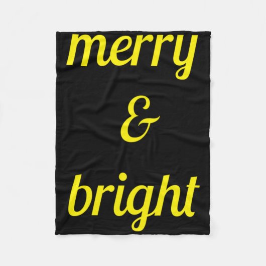 Couverture Polaire Merry Bright Navy Blue Yellow Gift T Shirt (Devant)