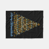 Couverture Polaire Merry Chrismukkah 2022 Joyeux Noël Hanoukka Tr (Devant (Horizontal))