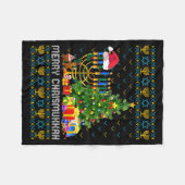 Couverture Polaire Merry Chrismukkah Happy Hanukkah Ugly Sweater Fami (Devant (Horizontal))