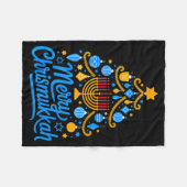 Couverture Polaire Merry Chrismukkah Holiday Hanukkah Family Matching (Devant (Horizontal))