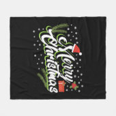 Couverture Polaire Merry Christmas (Devant (Horizontal))
