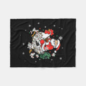 Couverture Polaire Merry Christmas 2025 Funny Santa Riding Chicken Ch (Devant (Horizontal))