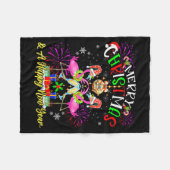 Couverture Polaire Merry Christmas & A Happy New Year Fireworks F (Devant (Horizontal))