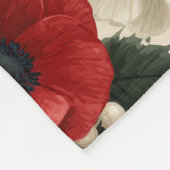 Couverture Polaire Merry Christmas Anemone Floral Background (Coin)