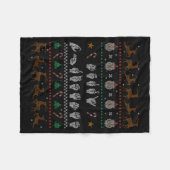 Couverture Polaire Merry Christmas Asl Sign Language Deaf Pride Sped (Devant (Horizontal))