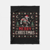 Couverture Polaire Merry Christmas Bigfoot Funny Ugly Sweater Art (Devant)
