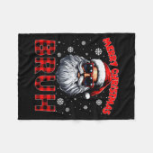 Couverture Polaire Merry Christmas Bruh Red Plaid Funny Santa Claus M (Devant (Horizontal))