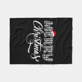 Couverture Polaire Merry Christmas Buffalo Black And White Plaid For  (Devant (Horizontal))