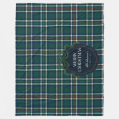 Couverture Polaire Merry Christmas Classic Preppy Tartan Plaid (Devant)