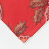 Couverture Polaire Merry Christmas Cookie with Holly Berries Red (Coin)