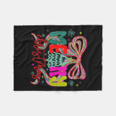 Couverture Polaire Merry Christmas Coquette Preppy Bow Tree For Woman (Devant (Horizontal))