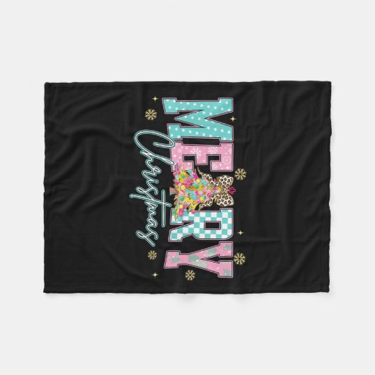 Couverture Polaire Merry Christmas Coquette, Retro Nk Christmas Men W (Devant (Horizontal))