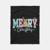 Couverture Polaire Merry Christmas Coquette, Retro Nk Christmas Men W (Devant)