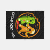 Couverture Polaire Merry Christmas Ginger-dead Man Cookie Zombie Xmas (Devant (Horizontal))
