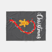 Couverture Polaire Merry Christmas Gingerbread Couples Xmas Pajamas M (Devant (Horizontal))