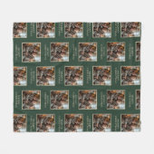 Couverture Polaire Merry Christmas Green Photo Holiday (Devant (Horizontal))