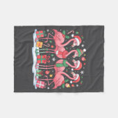 Couverture Polaire Merry Christmas Hat Santa Flamingo Light Christmas (Devant (Horizontal))