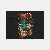 Couverture Polaire Merry Christmas Labrador Dog Retro Xmas Puppy Men  (Devant (Horizontal))