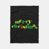 Couverture Polaire Merry Christmas Modern Tygraphy  (Devant)