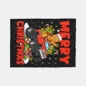 Couverture Polaire Merry Christmas Monster Truck Funny Gingerbread Me (Devant (Horizontal))