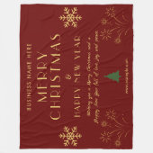 Couverture Polaire Merry Christmas New Year Festive Celebration (Devant)