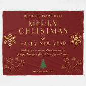 Couverture Polaire Merry Christmas New Year Festive Celebration (Devant (Horizontal))