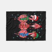 Couverture Polaire Merry Christmas Nk Flamingo Santa Hat Matching Fam (Devant (Horizontal))