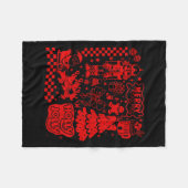 Couverture Polaire Merry Christmas Nutcracker Santa Clause Gingerbrea (Devant (Horizontal))