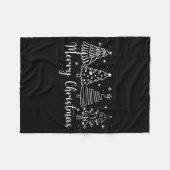 Couverture Polaire Merry Christmas Outline Xmas Tree For Family Men W (Devant (Horizontal))