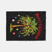 Couverture Polaire Merry Christmas Palm Tree Light Hawaiian Trocal Ch (Devant (Horizontal))