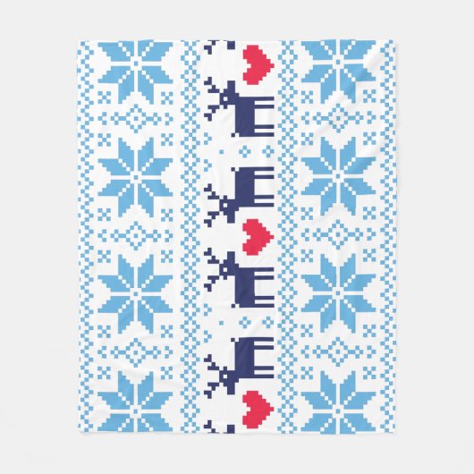 Couverture Polaire Merry Christmas pattern 2 (Devant)