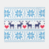 Couverture Polaire Merry Christmas pattern 2 (Devant (Horizontal))