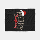 Couverture Polaire Merry Christmas Pattern Xmas Leopard Family Cute W (Devant (Horizontal))