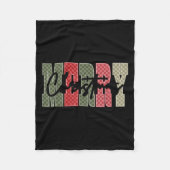 Couverture Polaire Merry Christmas Red Green Plaid Checkered Xmas Gir (Devant)
