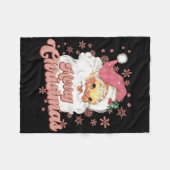 Couverture Polaire Merry Christmas Retro Tygraphy Santa Nk Hat T Shir (Devant (Horizontal))