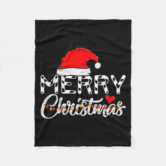 Couverture Polaire Merry Christmas Santa Claus Funny Family (Devant)