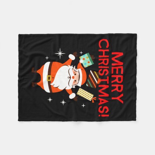 Couverture Polaire Merry Christmas Santa Holiday (Devant (Horizontal))
