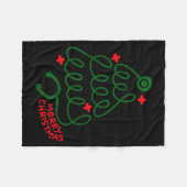 Couverture Polaire Merry Christmas Stethoscope Nurse Cna Xmas Holiday (Devant (Horizontal))