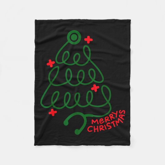 Couverture Polaire Merry Christmas Stethoscope Nurse Cna Xmas Holiday (Devant)