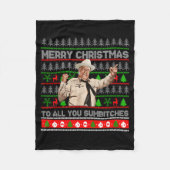 Couverture Polaire Merry Christmas To All You Sumes Ugly Sweater Retr (Devant)