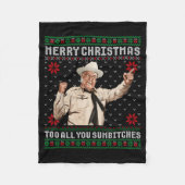 Couverture Polaire Merry Christmas To All You Sumes Ugly Sweater Vint (Devant)