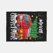 Couverture Polaire Merry Christmas Tree Firetruck Pajama Firefighter (Devant (Horizontal))