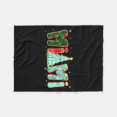 Couverture Polaire Merry Christmas Tree Plaid Mimi Aesthetic Mom Mama (Devant (Horizontal))