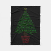 Couverture Polaire Merry Christmas World Languages Word Tree (Devant)