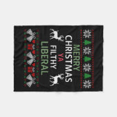 Couverture Polaire Merry Christmas Ya Filthy Liberals Ugly Christmas  (Devant (Horizontal))