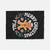Couverture Polaire Merry Christmas Yall Gingerbread Cowboy Howdy West (Devant (Horizontal))